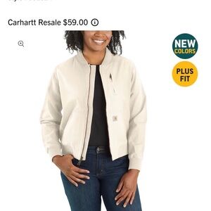 Carhartt Women's Plus Off White Bomber Jacket